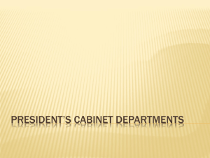 President*s Cabinet Departments