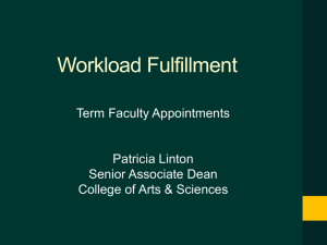 Faculty Workloads Term