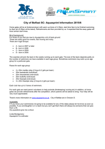 overview of aquasprints 15-16 - City of Belfast Swimming Club