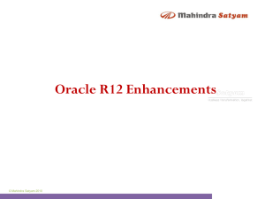 Oracle R 12 AP – Key Changes