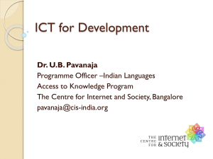 the presentation on ICT4D