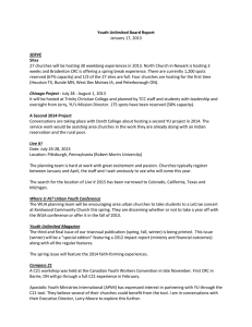 Youth Unlimited Board Report January 17, 2013 SERVE Sites 27