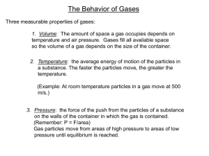 Behavior of gase -power point