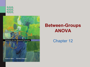 Between-Groups ANOVA