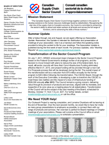 Transformation of the Sector Council Program