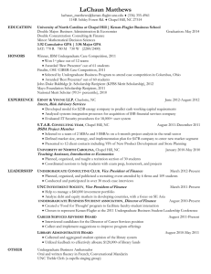 LaChaun Matthews Resume | UNC Kenan-Flagler Business School