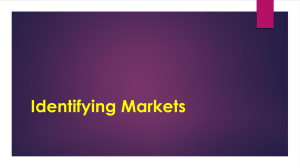Identifying Markets