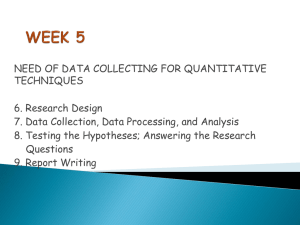 SCIENTIFIC RESEARCH DESIGN