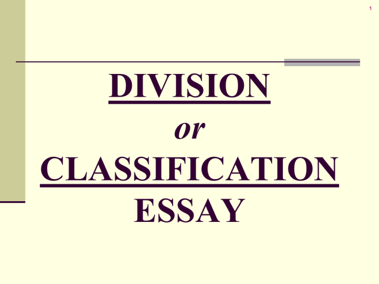 division-or-classification-essay