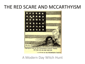 Red Scare & McCarthyism Presentation: History Overview