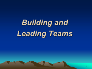 Building and Leading Teams: A Presentation