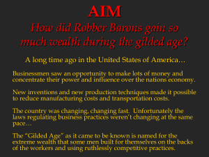 Robber Barons and Monopolies