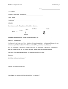 Guided Notes ABRAHAMIC RELIGIONS