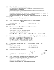 Organic Chemistry Exam Questions