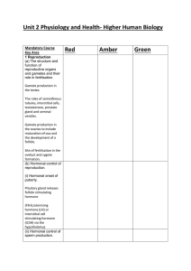 Unit 2 – Physiology and Health – Checklist
