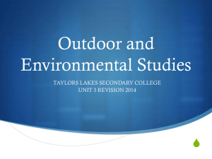 Outdoor and environmental Studies
