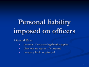 COMPANY LAW for Lecture on 5 February 2005