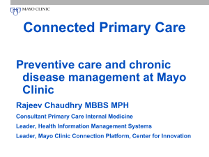 Connected Primary Care - Medical informatics at Mayo Clinic