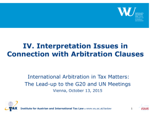IV. Interpretation Issues in Connection with Arbitration Clauses