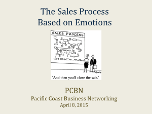 The Sales Process Based on Emotions