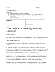 What Do MLK Jr. and Antigone Have in Common?