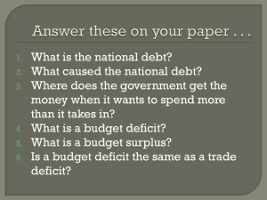 Debt vs. Deficit PP