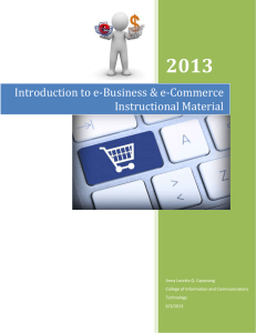 Introduction to e-Business & e-Commerce
