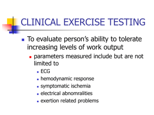 clinical exercise testing - Academic Resources at Missouri Western