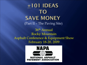 Newcomb_-_101_Ideas - Rocky Mountain Asphalt Conference