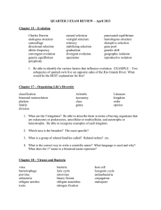 QUARTER 3 EXAM REVIEW – April 2013