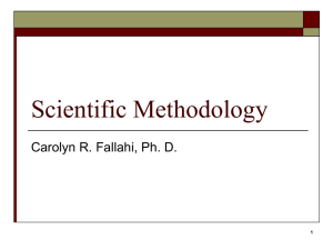 Scientific Methodology