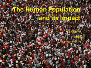 The Human Population and its Impact