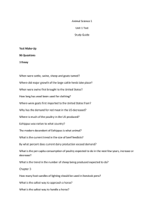 Animal Science Unit 1 Test Study Guide