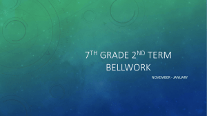 Bell work