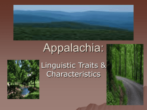Appalachia Language