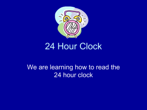24 Hour Clock - to return to our school website