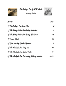 The Monkey's Paw Activity Packet: Worksheets & Lesson Plans