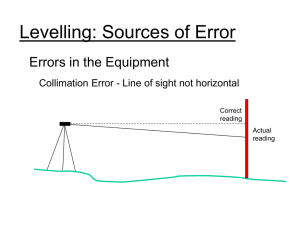 Levelling: Sources of Error