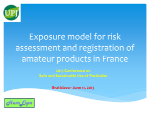 Exposure model for risk assessment and registration of amateur