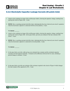 6.3.2: Electrolytic Capacitor Leakage Currents (35 points total)