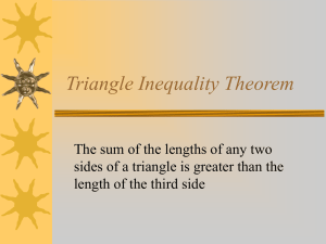 5.5Triangle Inequality Theorem