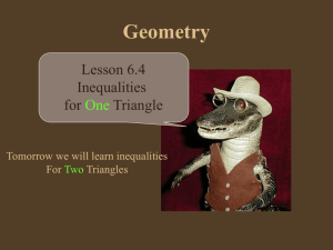 6.4 Inequalities for One Triangle