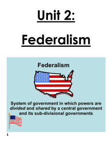 Unit Two: Federalism - Loudoun County Public Schools