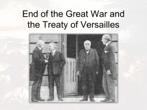 PowerPoint Presentation - End of the Great War and the Treaty of
