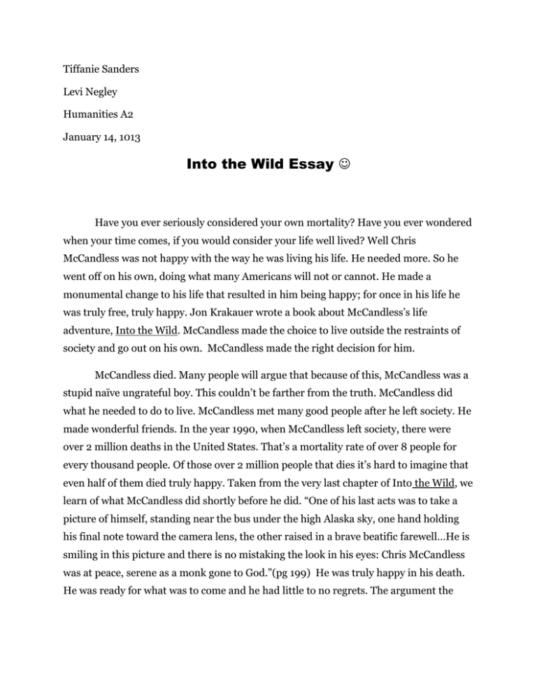 describe a wild place essay