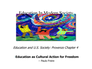 Education as Cultural Action for Freedom