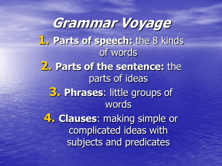 Bon Voyage In English Grammar