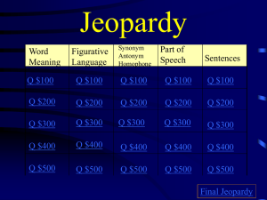 Jeopardy Language Review