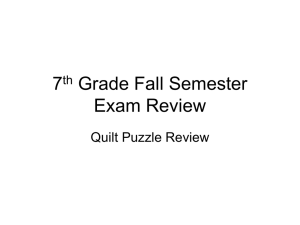 7th Grade Fall Semester Exam Review