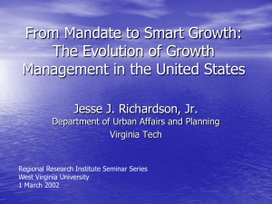 From Mandate to Smart Growth: The Evolution of Growth